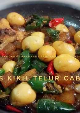 Tumis Kikil Telur Cabe Ijo