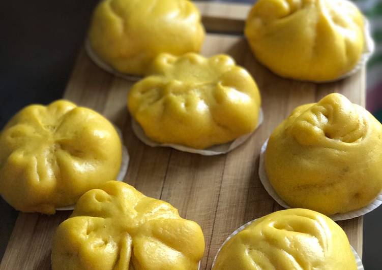 resep lengkap untuk Pao labu kuning