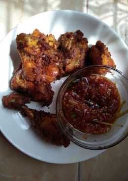 Ayam Goreng bumbu lengkuas & sambal tumis karamel