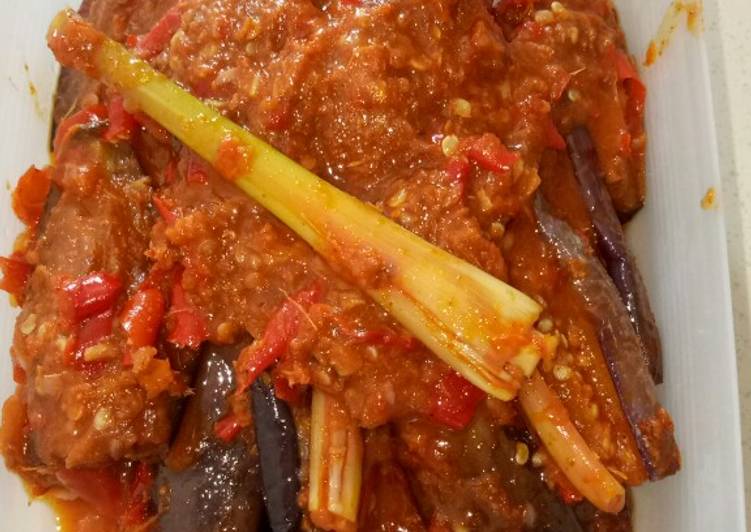 resep lengkap untuk Terong Balado