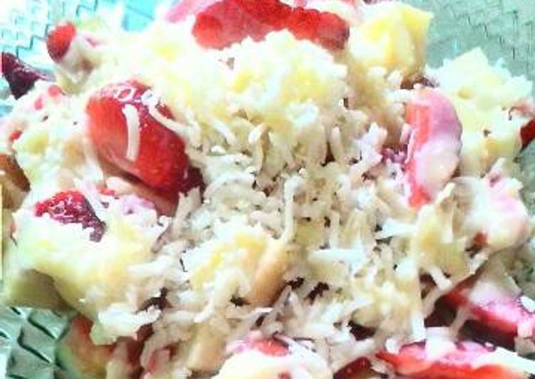 resep lengkap untuk Salad buah simple