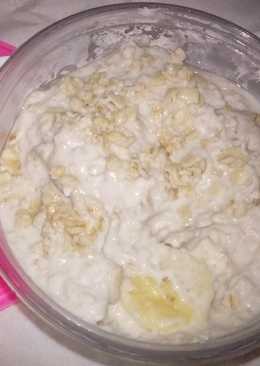 Oatmeal Pisang Yogurt Susu Diinapkan