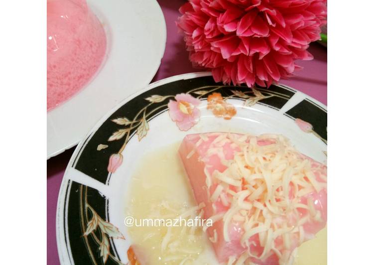 Resep Puding strawberry fla keju - Dapur_ummazhafira