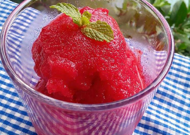 resep masakan Strawberry Sorbet Vegan