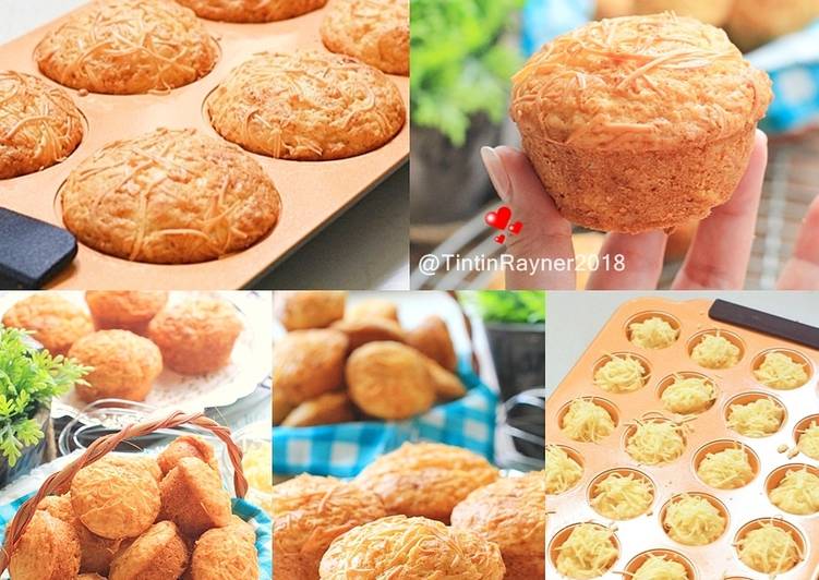 bahan dan cara membuat QUICK & EASY CHEESE YOGHURT MUFFIN-No Mixer Moist banget t