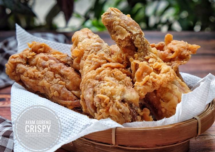 bahan dan cara membuat Ayam goreng crispy