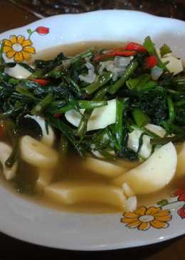 Tumis kangkung putih telur