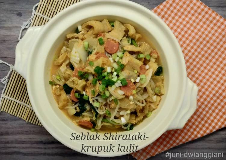 resep Seblak Shirataki-krupuk kulit dkk