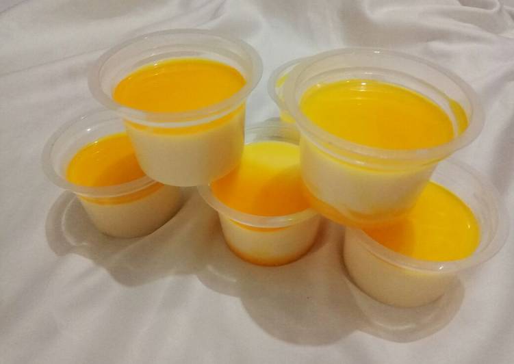 resep Silky puding mangga sederhana