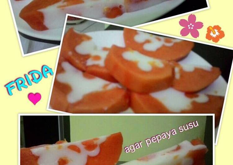 resep lengkap untuk Agar Pepaya Susu