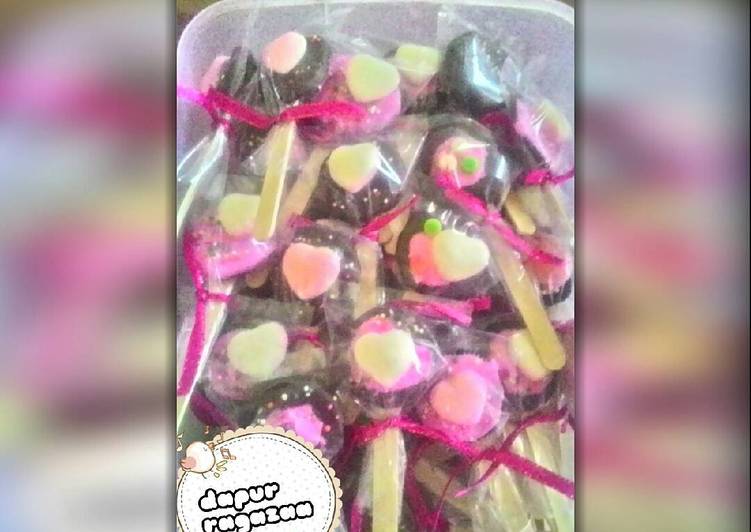 bahan dan cara membuat Coklat Stick Bismen