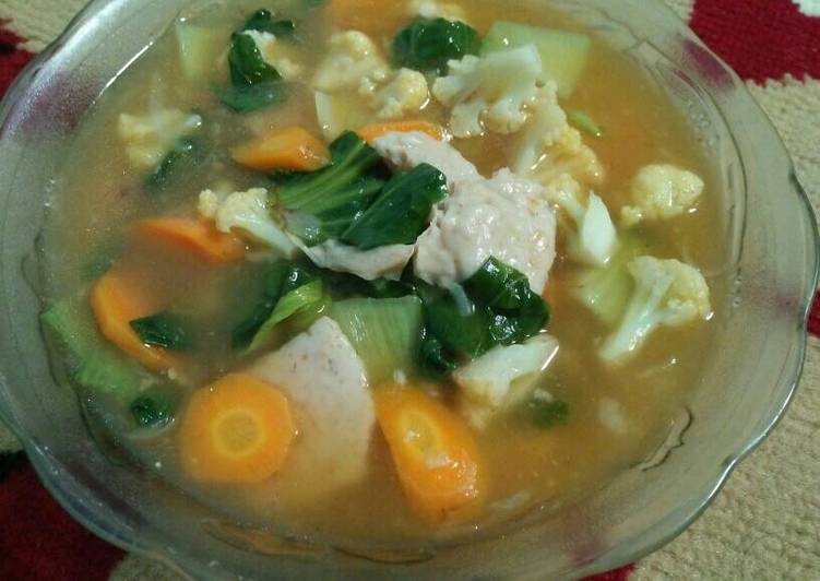 resep Capcay kuah baso ikan sederhana