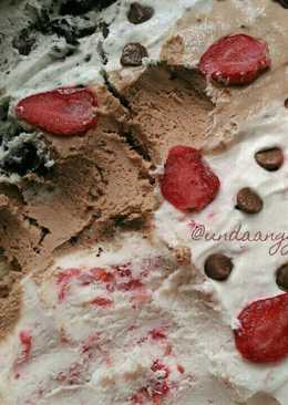 Es Krim Neopolitan (Homemade Ice Cream)