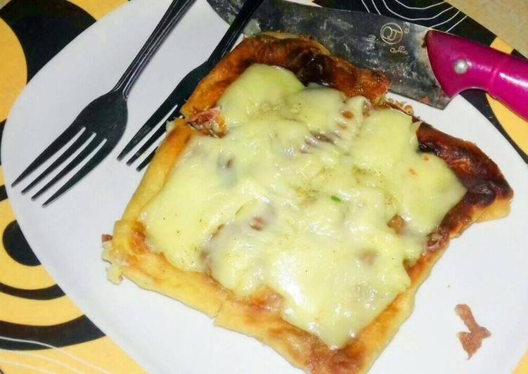 gambar untuk cara membuat Martabak sosis moza melt