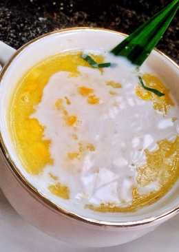 Bubur jagung manis saus santan