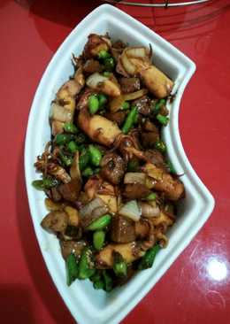 Cumi asin cah cabai hijau(pedassss)