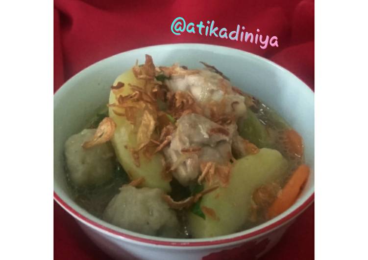 resep makanan Soup Bakso Ikan ??