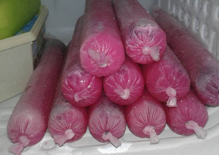 resep Es Lilin Buah Naga Simpel