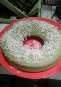 Bolu pandan kukus tanpa mixer