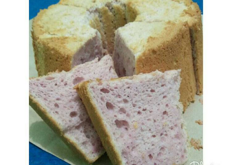 resep masakan Chiffon Cake Taro Putih Telur