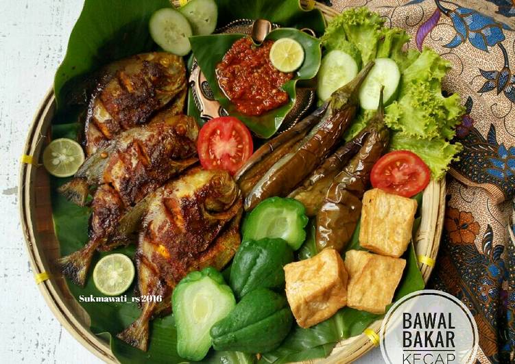 bahan dan cara membuat Ikan Bawal Bakar Kecap