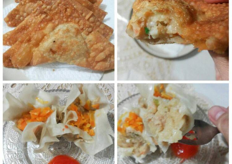 bahan dan cara membuat Siomay goreng dan kukus