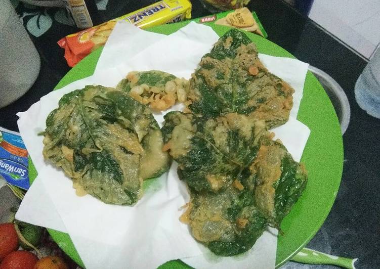 resep makanan KERIPIK BAYAM cemilan sehat SEDERHANA