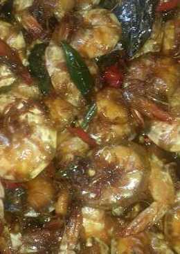 Udang kecap manis pedas