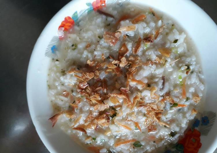 resep lengkap untuk Colourfull Vegetable Porridge (bubur warna warni)