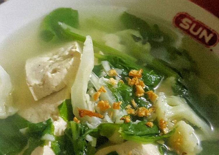 resep makanan Soup Cah Sawi Tahu Putih