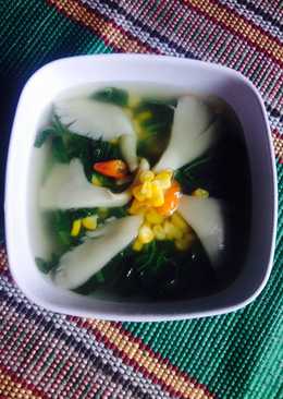 Sayur bening spesial (bayam,jagung,jamur)