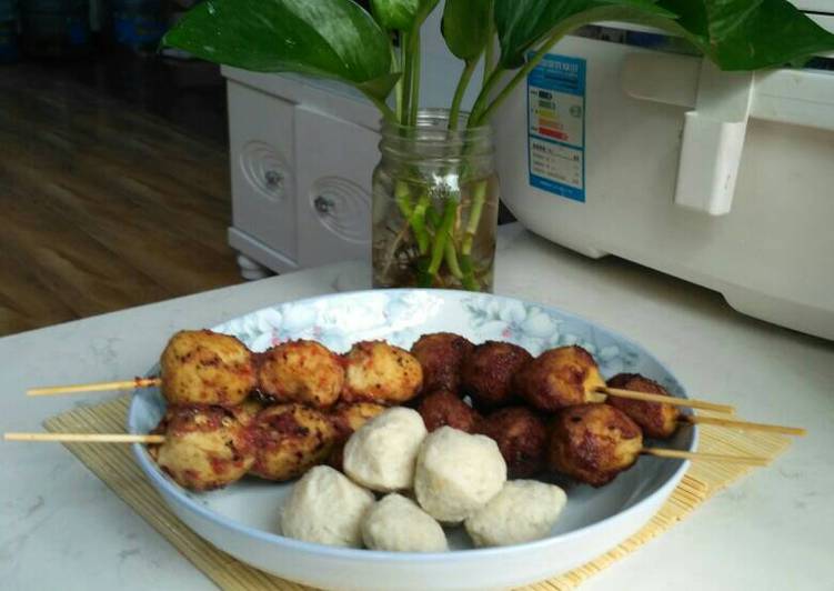 gambar untuk resep makanan Bakso Bakar Bumbu : Receuh & Ketumbar