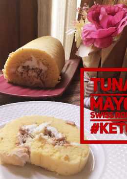 Bolu Gulung Cheesy Tuna Mayo #ketobeticcakeflour