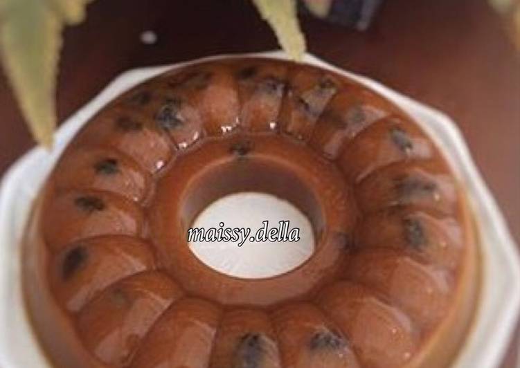 Resep Agar-agar gula merah topping kismis Dari Maissy Della Danianty