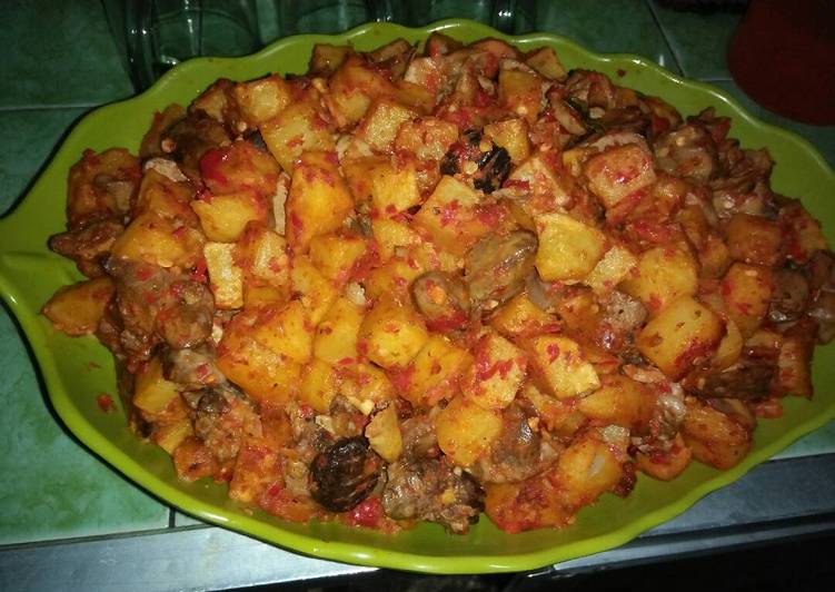 gambar untuk resep Kentang balado ati ampela