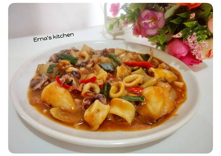 resep makanan Cumi Pedas Manis