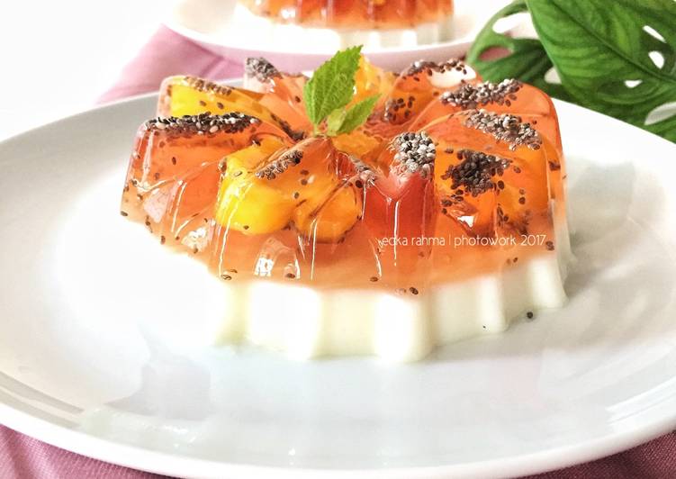 gambar untuk cara membuat Puding Jelly Mangga Chia