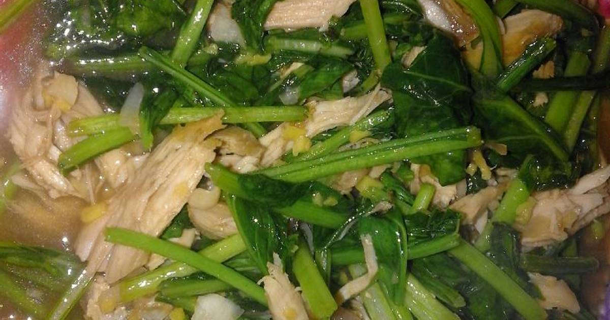 Resep Ca sawi ayam suwir saus tiram ala Tya ApRodhite