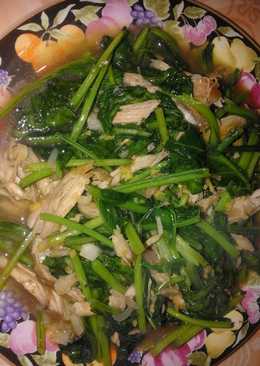 Ca sawi ayam suwir saus tiram