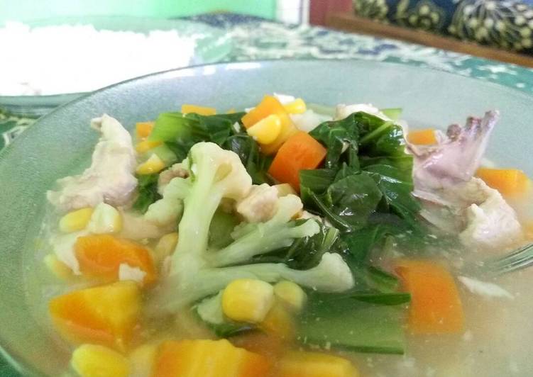 gambar untuk resep makanan Sup ayam kuah kental