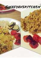 Nasi biryani instant dengan sayuran panggang