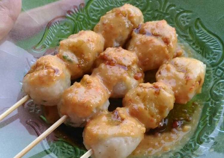 resep makanan Cilok feat sambel pecel khas madiun ??