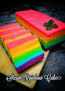 Steam rainbow cake