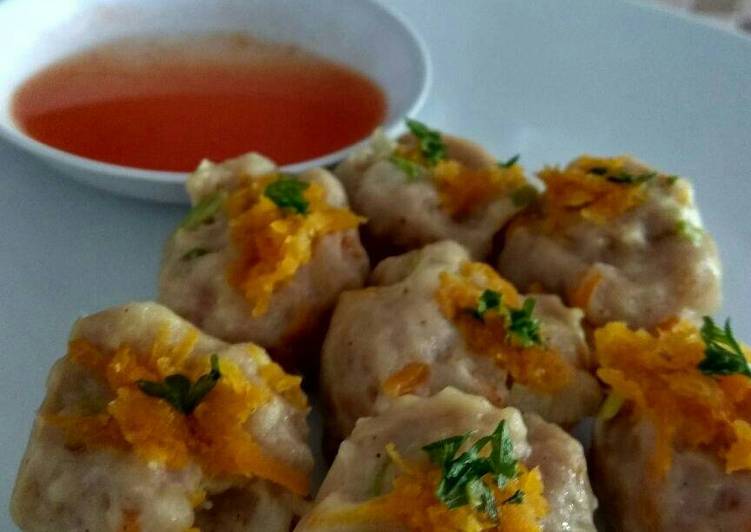 resep lengkap untuk Somay ayam udang tanpa kulit