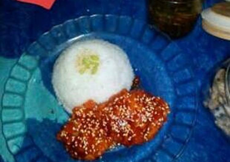 bahan dan cara membuat Yangnyeom Tongdak a.k.a ayam goreng pedas manis #????