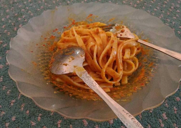 resep makanan Spageti Hot Tuna