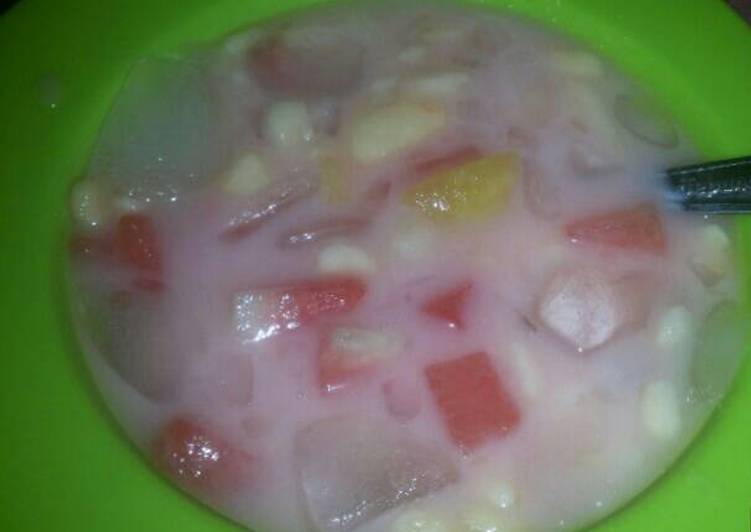 resep makanan Es buah blewah sederhana 