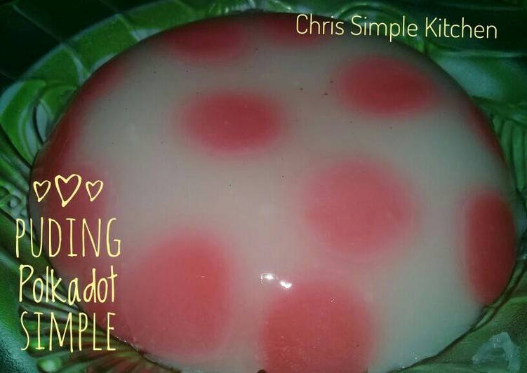 cara membuat Puding Polkadot