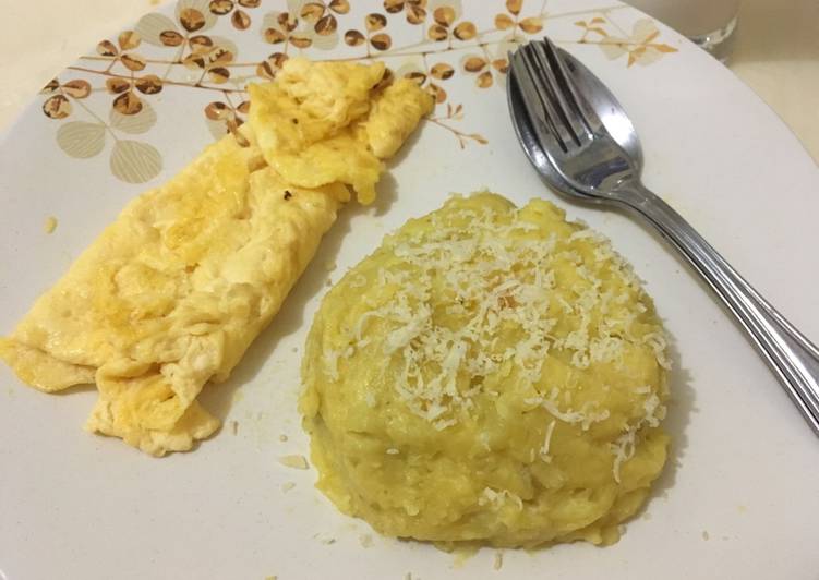 Resep Breakfast with mashed potato and egg By Alia Dinda Lestari