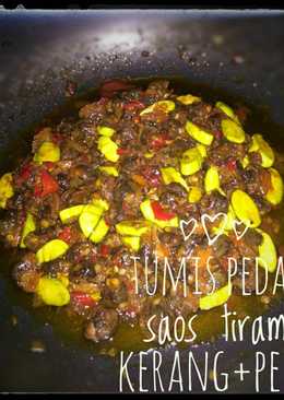 Tumis pedas saos tiram kerang+pete